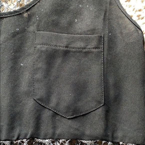 Sheer Black and Silver Sparkle Tank Top - Picture 5 of 6